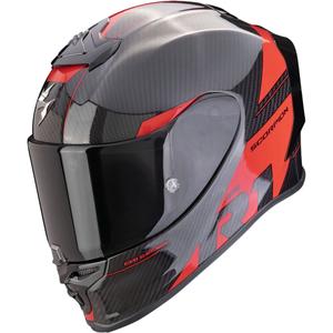 Интегрална мотоциклетна каска Scorpion EXO-R1 EVO Carbon Air Rally черно-червена