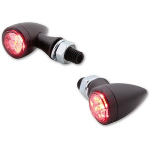 Мигачи за мотоциклет Highsider Smart Sixteen Bullet LED 3в1, опушено сиви