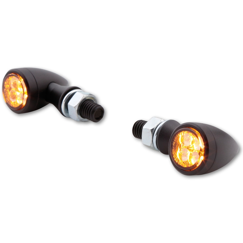 Мигачи за мотоциклет Highsider Smart Sixteen Bullet LED 3в1, опушено сиви