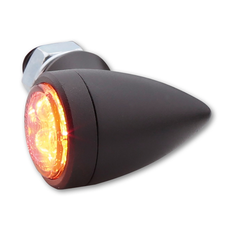 Мигачи за мотоциклет Highsider Smart Sixteen Bullet LED 3в1, опушено сиви