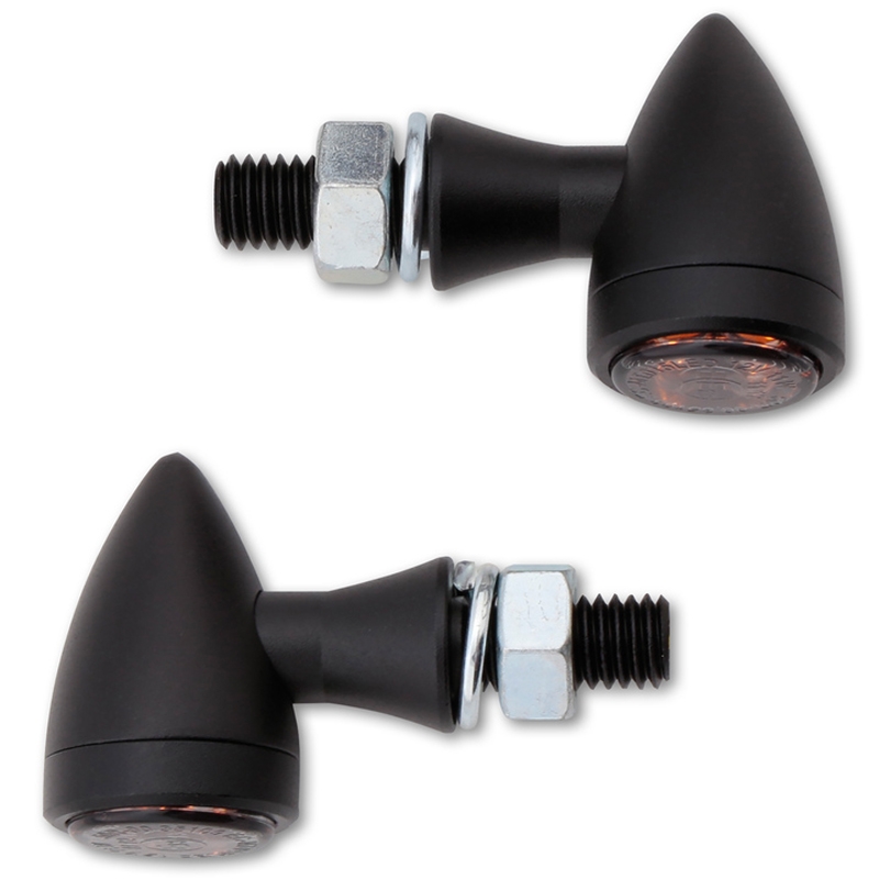 Мигачи за мотоциклет Highsider Smart Sixteen Bullet LED 3в1, опушено сиви