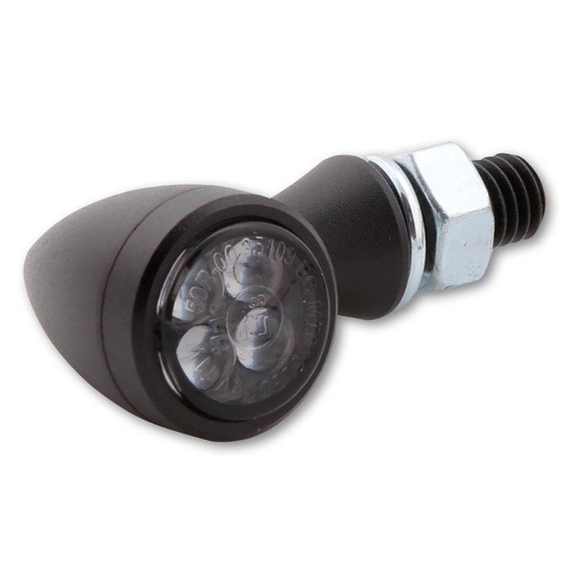 Мигачи за мотоциклет Highsider Smart Sixteen Bullet LED 3в1, опушено сиви