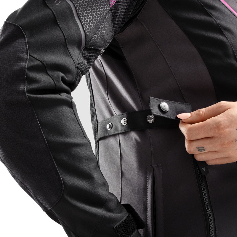 Мотоциклетно яке Rebelhorn Hiflow V Black-Grey-Pink за жени