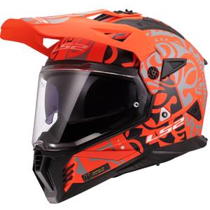 Каска за ендуро мотоциклет LS2 MX702 Pioneer II Rangi оранжева