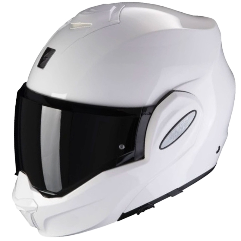 Каска Scorpion EXO-TECH EVO с отваряща се конструкция, бяла, гланцирана