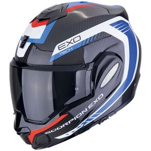 Сгъваема мотоциклетна каска Scorpion EXO-TECH EVO CARBON COSY черно-синьо-червена