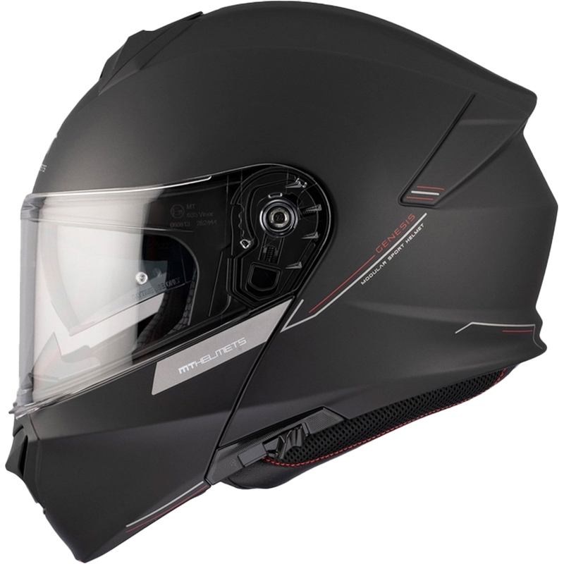 MT Genesis SV Solid A1 черна матова обръщаща се мотоциклетна каска