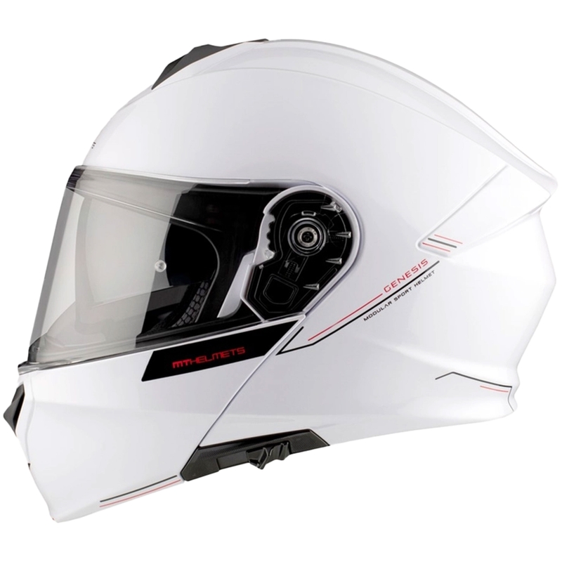 MT Genesis SV Solid A0 мотоциклетна каска бял гланц