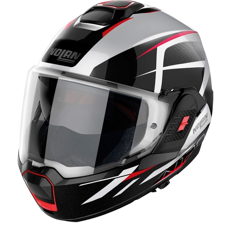Nolan N120-1 Nightlife N-com 27 White Flip Helmet