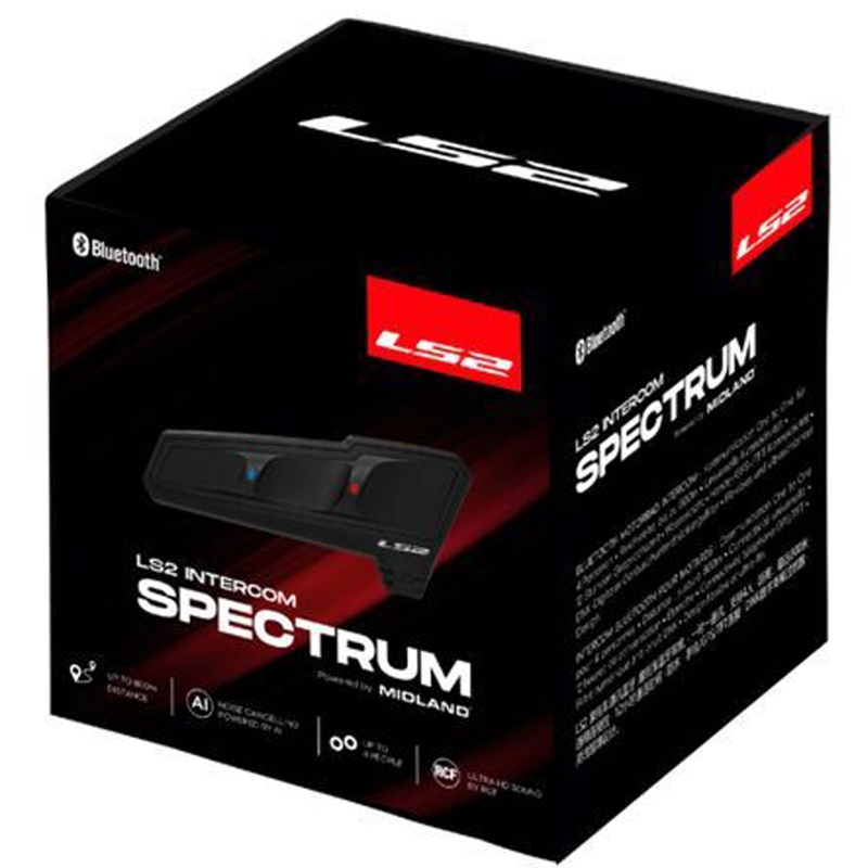 Bluetooth мотоциклетен интерком LS2 Spectrum черен