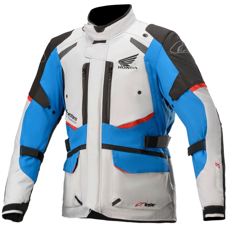 Мотоциклетно яке Alpinestar Andes Drystar Honda, сиво-черно-синьо-червено