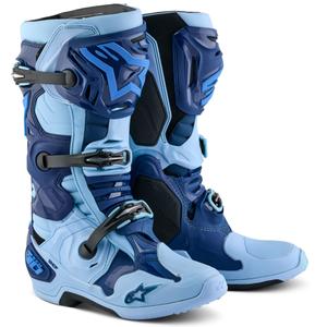 Мотоциклетни ботуши Alpinestars Tech 10 Limited Edition Steelers, синьо-светло сини
