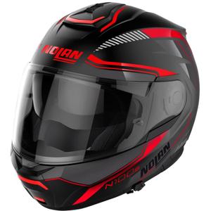 Мото каска Nolan N100-6 Surveryor N-COM 21, черно-червена