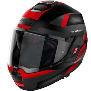 Мото каска Nolan N120-1 Subway N-COM 22, черно-червена