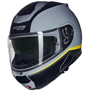 Мото каска Nolan N100-6 Incognito N-COM 346, сиво-черно-жълта