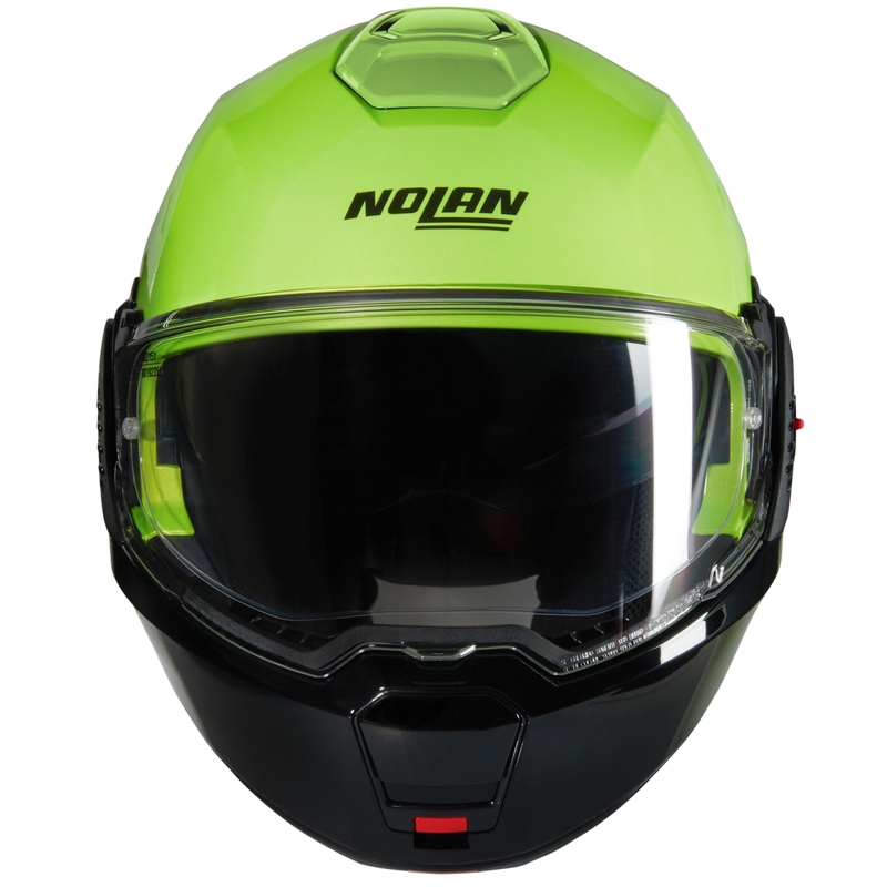 Мото каска с отваряне Nolan N120-1 Mivedi N-COM 329 зелено-черна