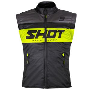 Мотоциклетна жилетка Shot Bodywarmer Lite, черно-флуоресцентно жълта