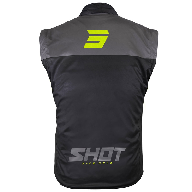 Мотоциклетна жилетка Shot Bodywarmer Lite, черно-флуоресцентно жълта