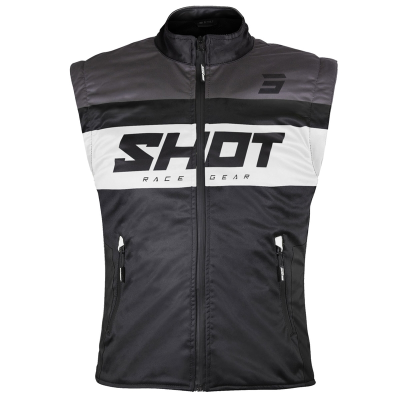 Мотоциклетна жилетка Shot Bodywarmer Lite, черно-бяла