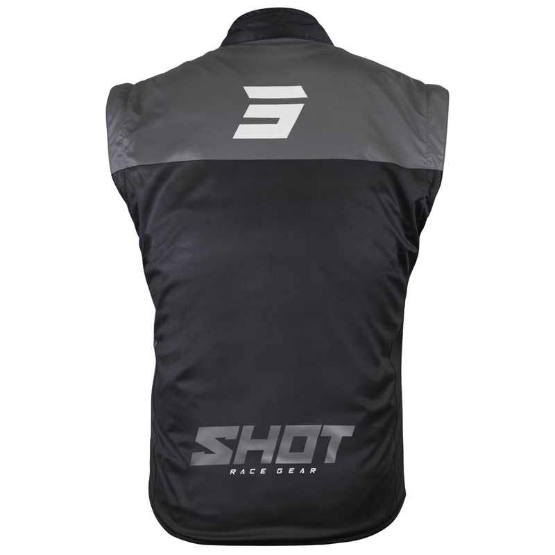 Мотоциклетна жилетка Shot Bodywarmer Lite, черно-бяла