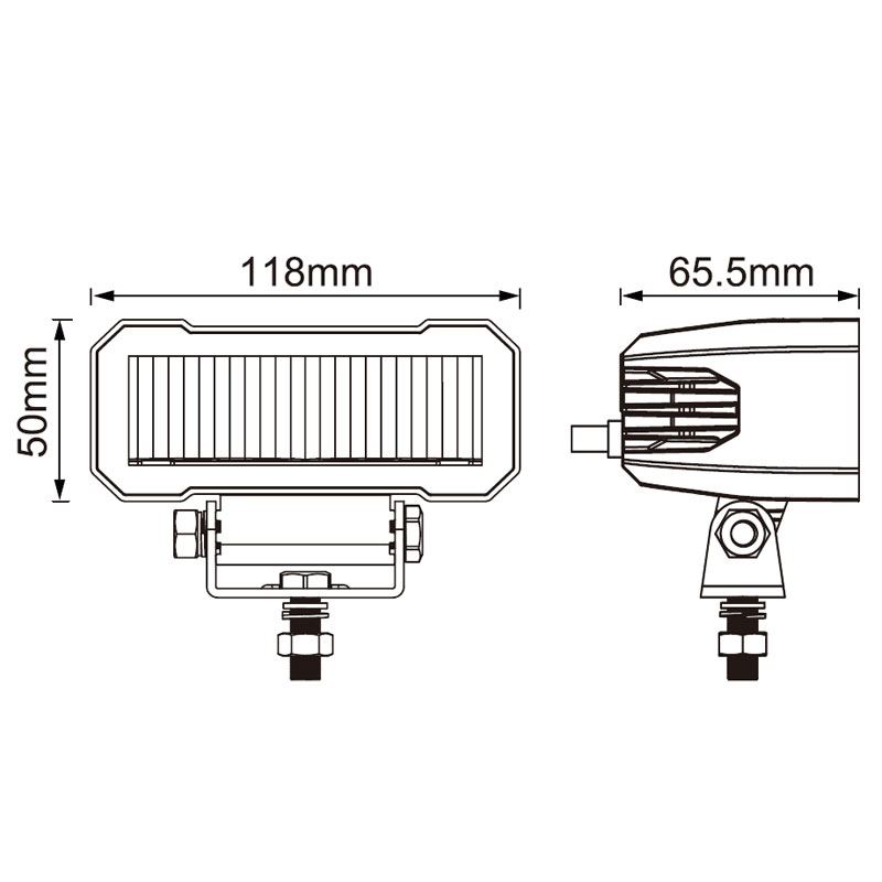 LED лампа SHARK 4,6" 20W черна