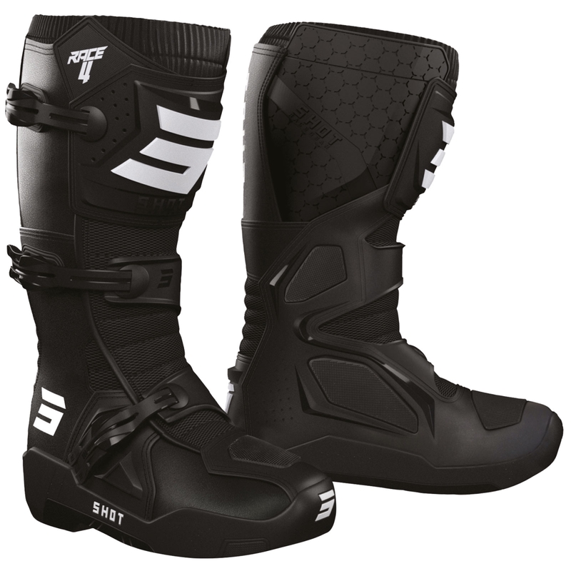 Shot Race 4 Черни мотоциклетни ботуши