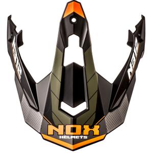 Козирка за мотоциклетни каски NOX N312 Vapor матово каки-оранжево