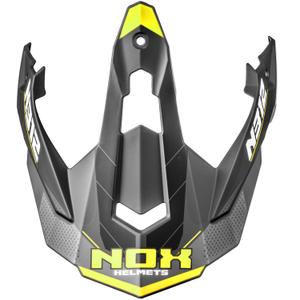 Козирка за мотоциклетни каски NOX N312 Vapor матова черно-жълта