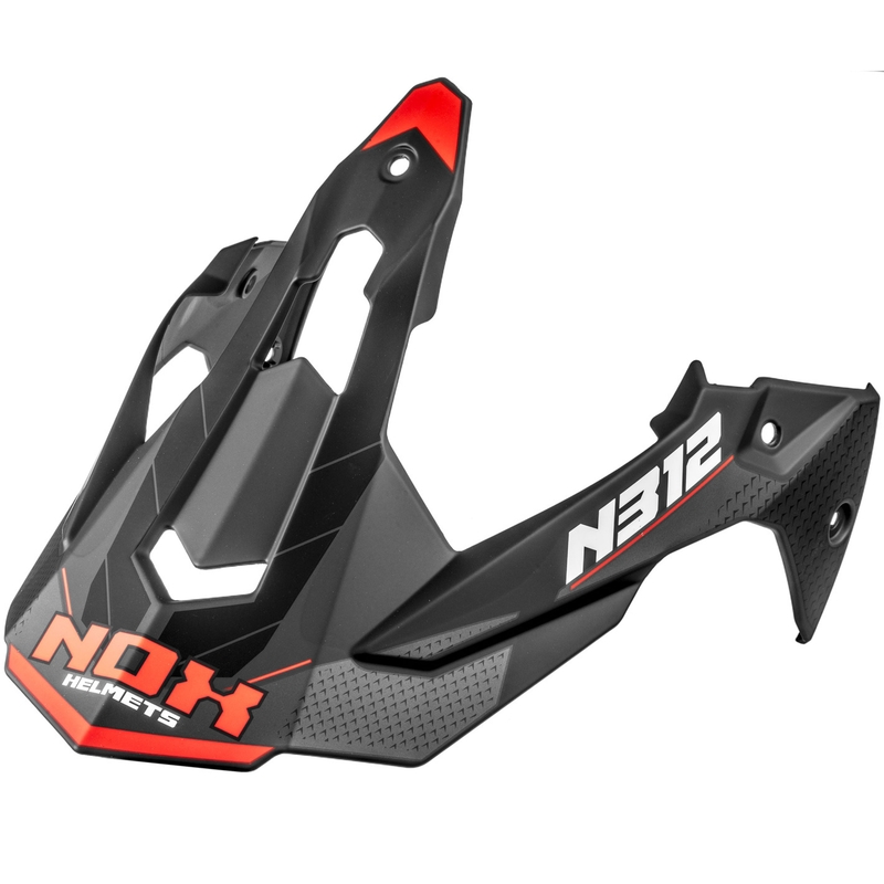 Козирка за мотоциклетни каски NOX N312 Vapor матова черно-червена