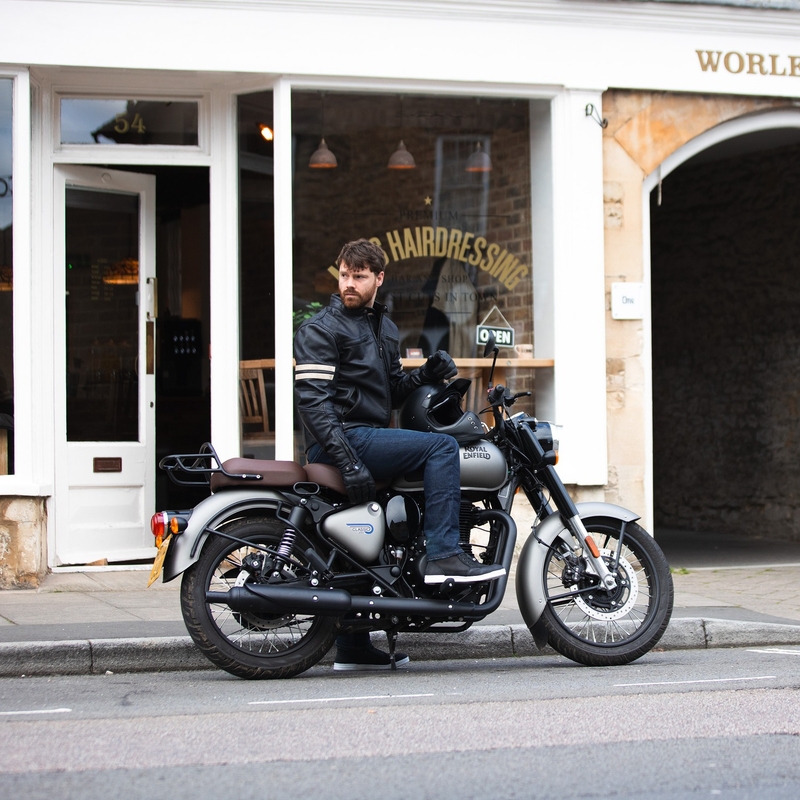 Черно мотоциклетно яке Oxford Holton