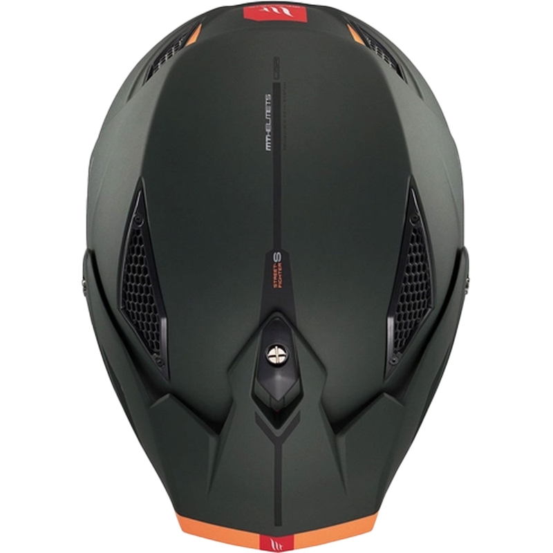 Отворена каска с маска MT Streetfighter SV S Solid A6 матово зелена