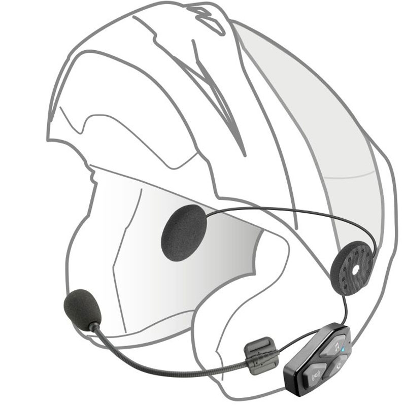Bluetooth слушалки за затворени и отворени каски Interphone U-COM3 с HD високоговорители