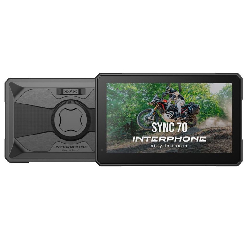 Interphone SYNC70 ESSENTIAL Apple CarPlay и Android Auto дисплей за мотоциклети
