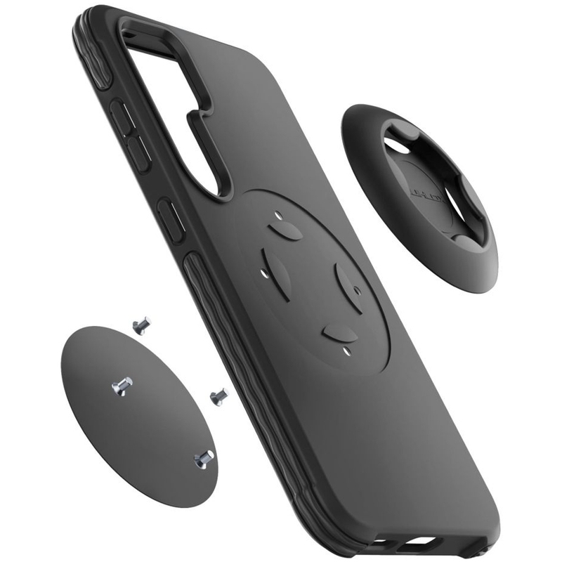 Защитен калъф Interphone QUIKLOX Tetraforce за Samsung Galaxy S25 Plus, черен