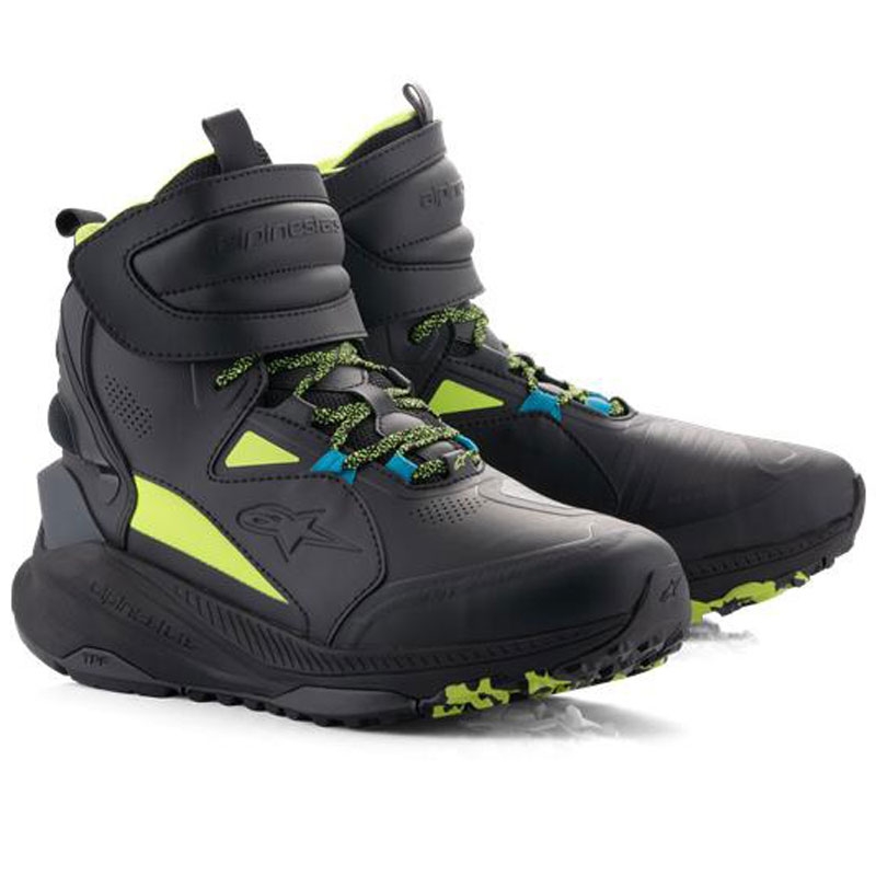 Мотоциклетни ботуши Alpinestars Speedstreet черно-лаймово-синьо