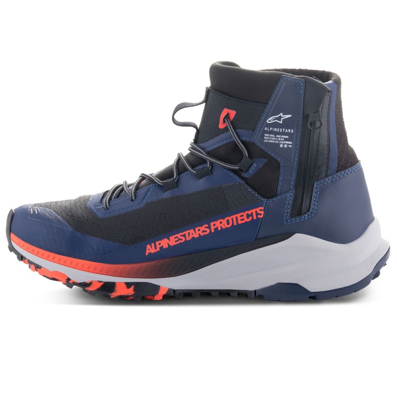 Мотоциклетни ботуши Alpinestars Speedforce XR синьо-черно-флуоресцентно червено-сиви