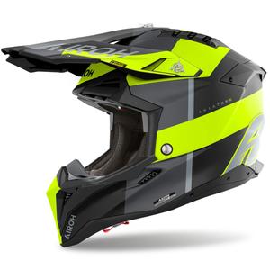 Каска за мотокрос Airoh Aviator 3 Monarch, матово жълта