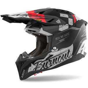 Каска за мотокрос Airoh Aviator 3 Burnout, черна, матова