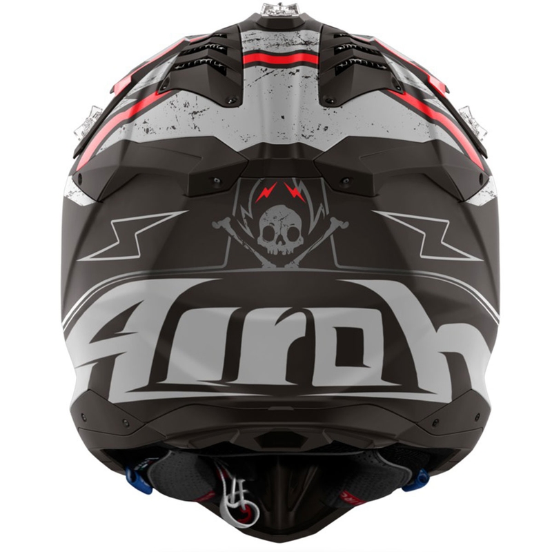 Каска за мотокрос Airoh Aviator 3 Burnout, черна, матова