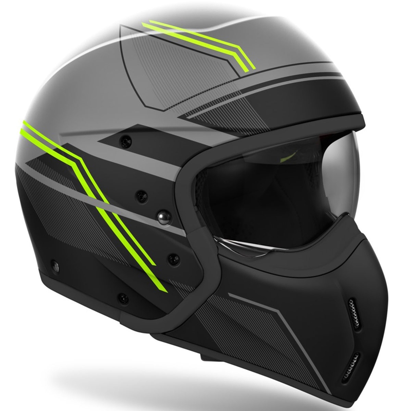 Модулна мотоциклетна каска Airoh J110 Slim матово жълта