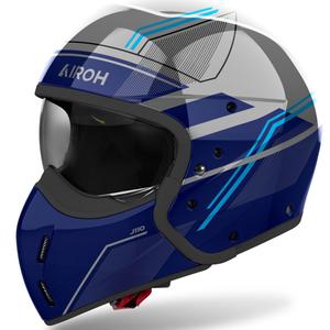 Модулна мотоциклетна каска Airoh J110 Slim, лъскаво синя