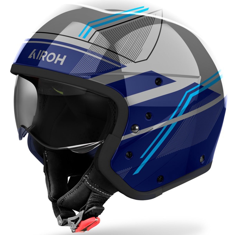 Модулна мотоциклетна каска Airoh J110 Slim, лъскаво синя