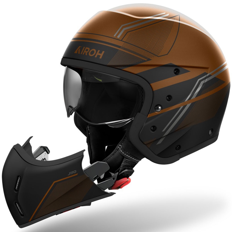Модулна мотоциклетна каска Airoh J110 Slim лъскав бронз