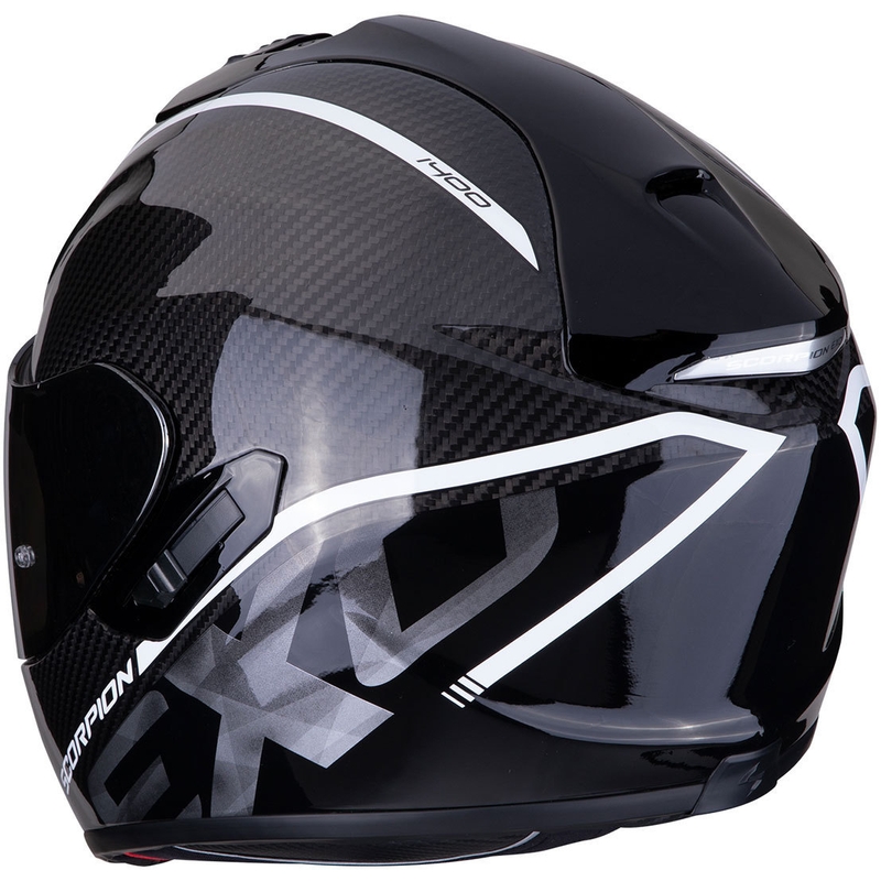 Integrální přilba Scorpion EXO-1400 Carbon Air Grand černo-bílá výprodej