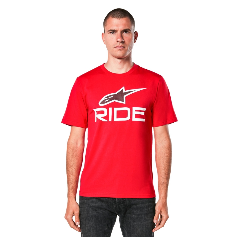 Тениска Alpinestars Ride 4.0 CSF червено-бяло-черно - II. качество