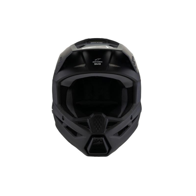 Детска мотокрос каска Alpinestars S-M3 Solid, матово черна - II. качество