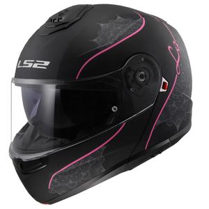 Каска с отваряне LS2 FF908 Strobe II Lux черно-розова - II. качество