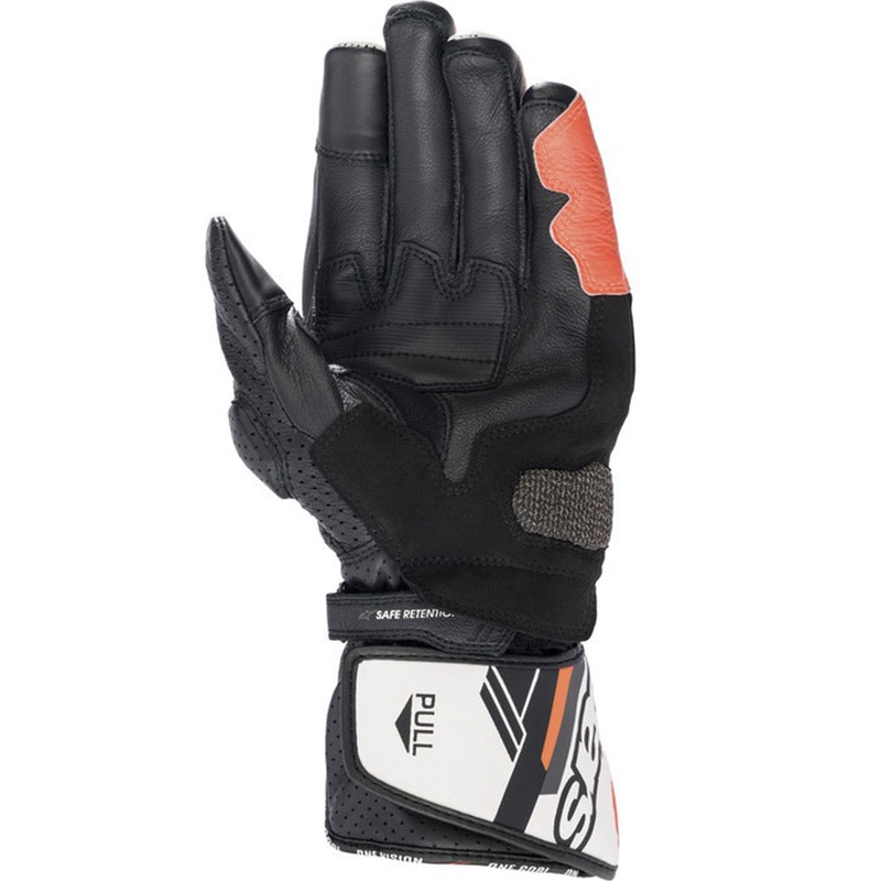 Мото ръкавици Alpinestars SP-8 бяло-флуоресцентно червено-черно
