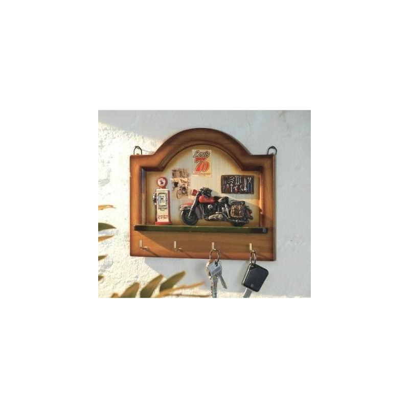 Věšák na klíče dřevěný - 4 háčky