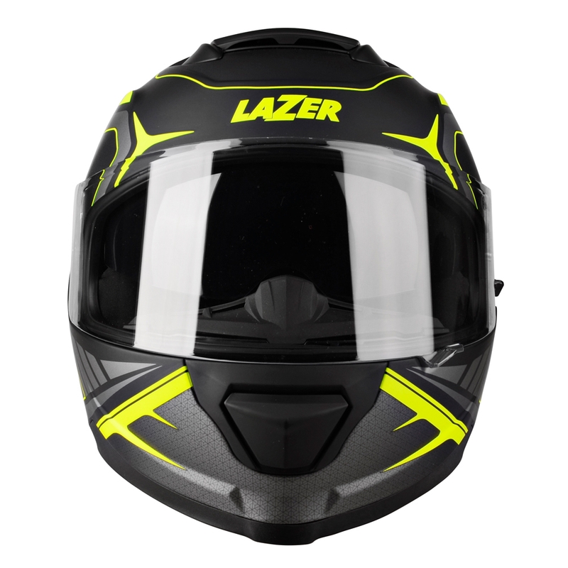 Интегрална мотоциклетна каска Lazer Rafale Hexa черно-флуорово жълто разпродажба